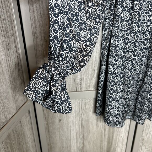 Tularosa Mini Dress Off The Shoulders Satin Black and White Size S - Picture 3 of 8